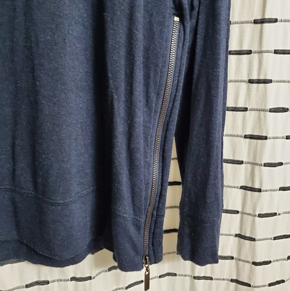 Matty M Zip Sides Navy Tunic Long Sleeve - Picture 2 of 4